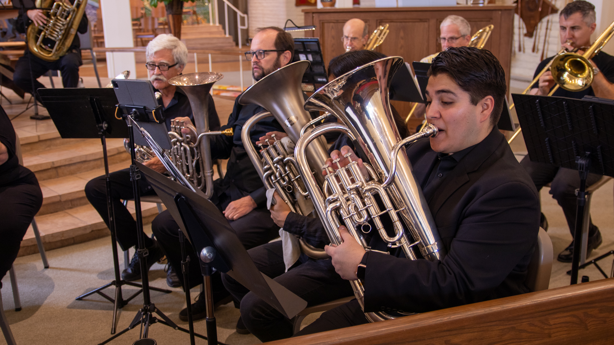Salt River Brass full ensemble at St. Barnabas